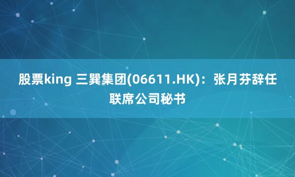 股票king 三巽集团(06611.HK)：张月芬辞任联席公司秘书